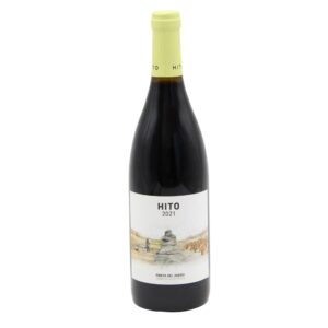 Botella de vino tinto hito 2021