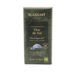 TABLETA Choc.Negro 85% NICARAGUA con flor de sal ECO BLANXART 75grs